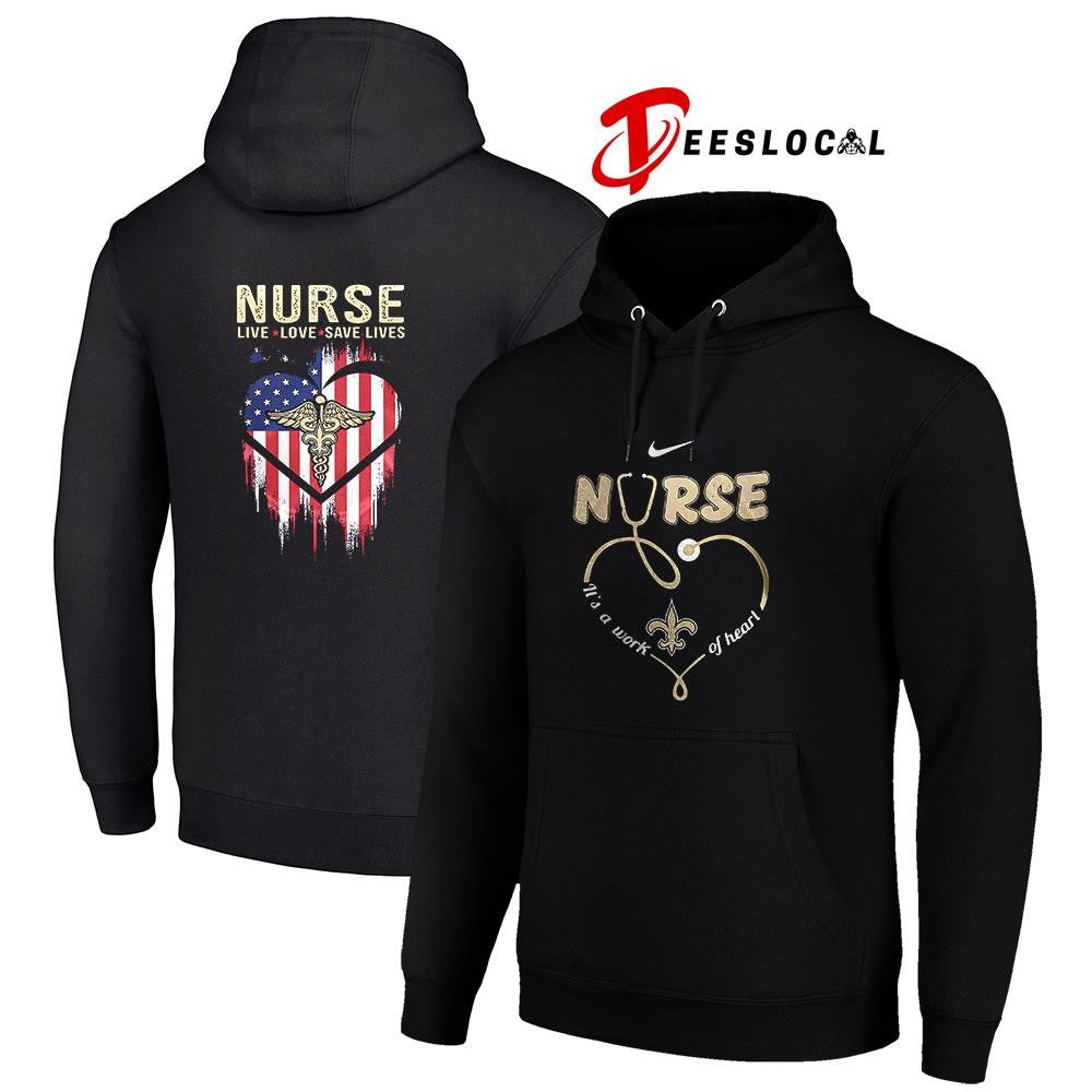 New Orleans Saints x Army nurse it’s a work of heart shirt