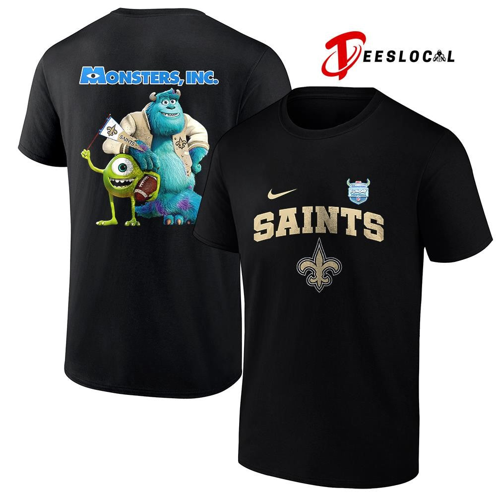 New Orleans Saints x Monsters inc cartoon shirt