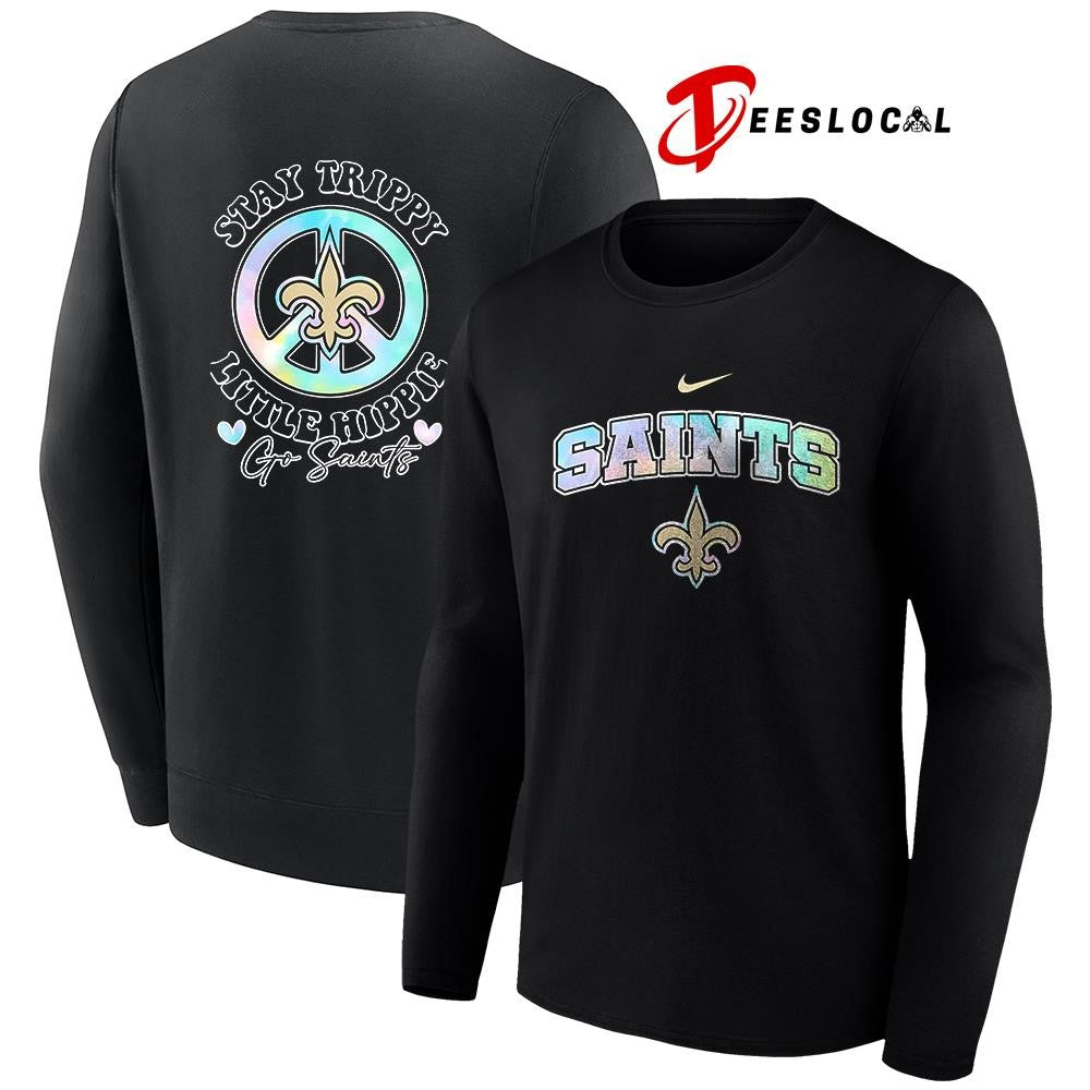 New Orleans Saints x stay trippy little Hippie logo shirt