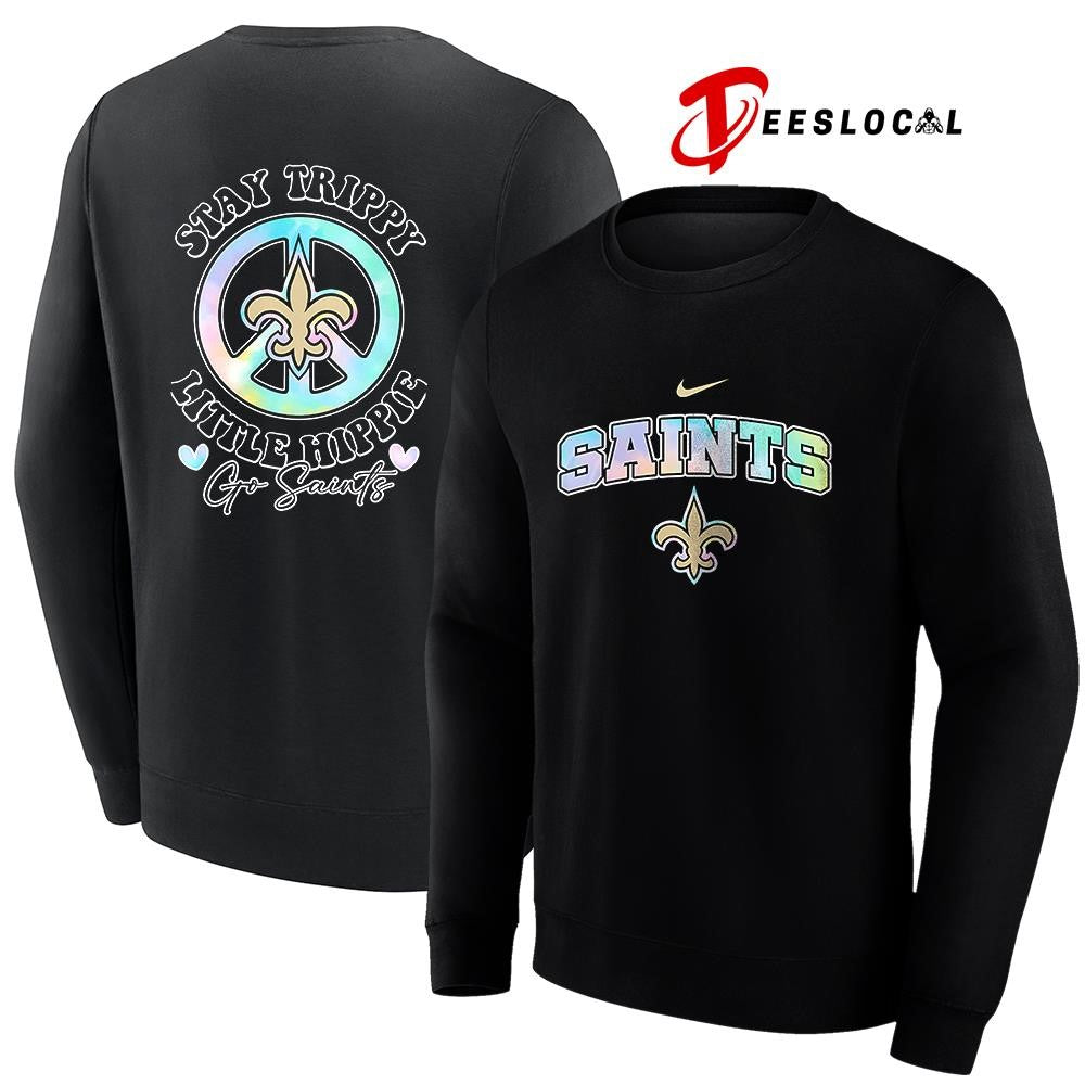 New Orleans Saints x stay trippy little Hippie logo shirt