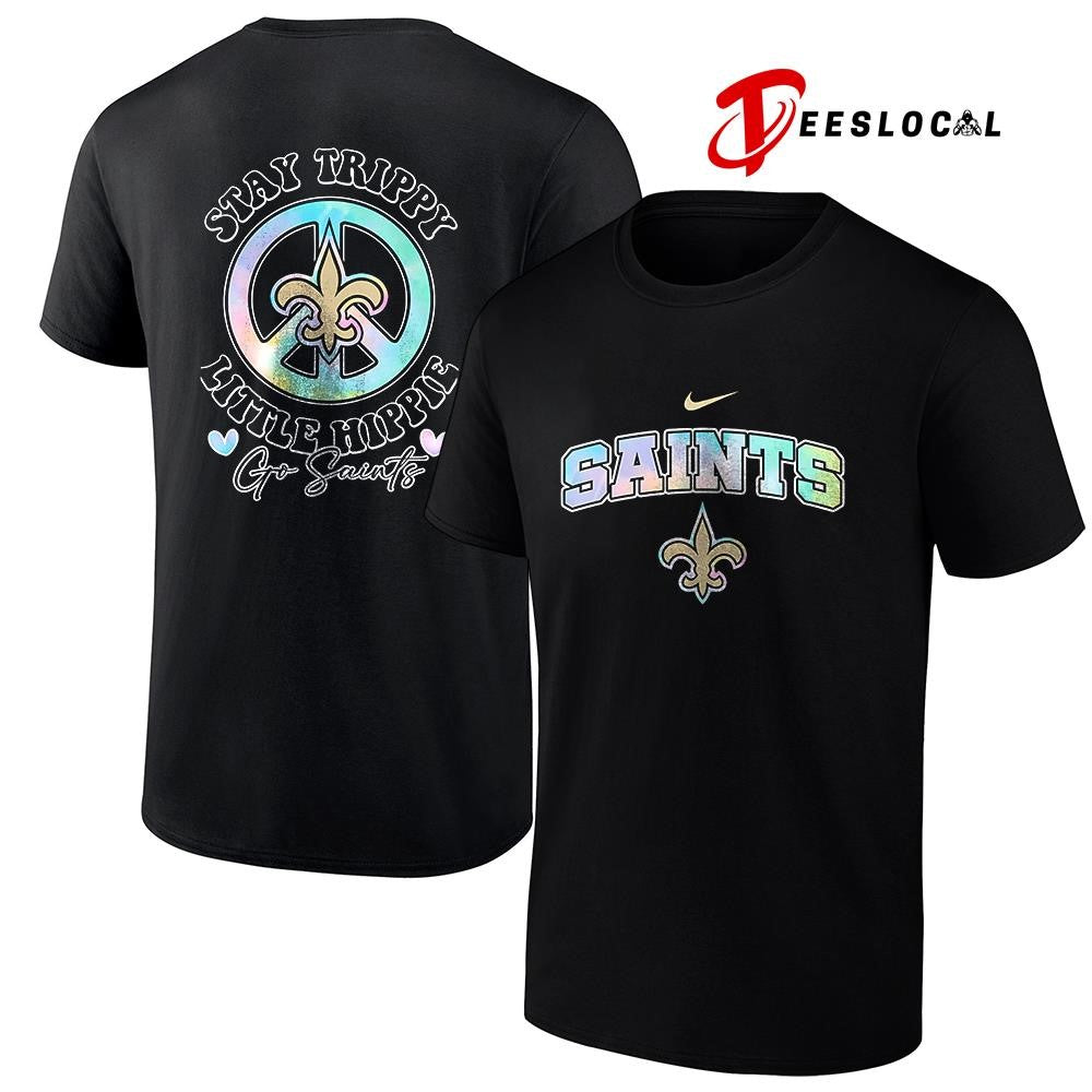 New Orleans Saints x stay trippy little Hippie logo shirt