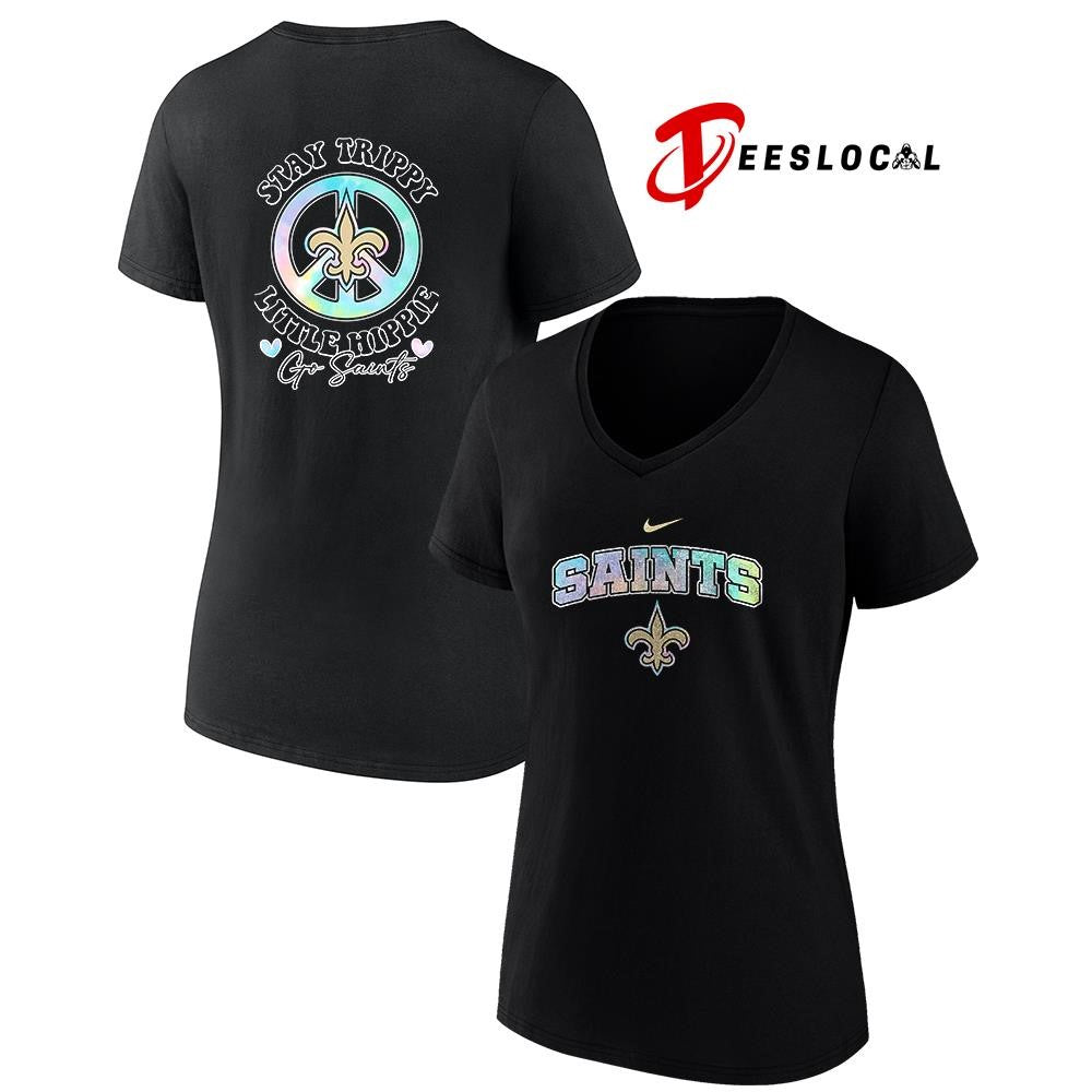 New Orleans Saints x stay trippy little Hippie logo shirt