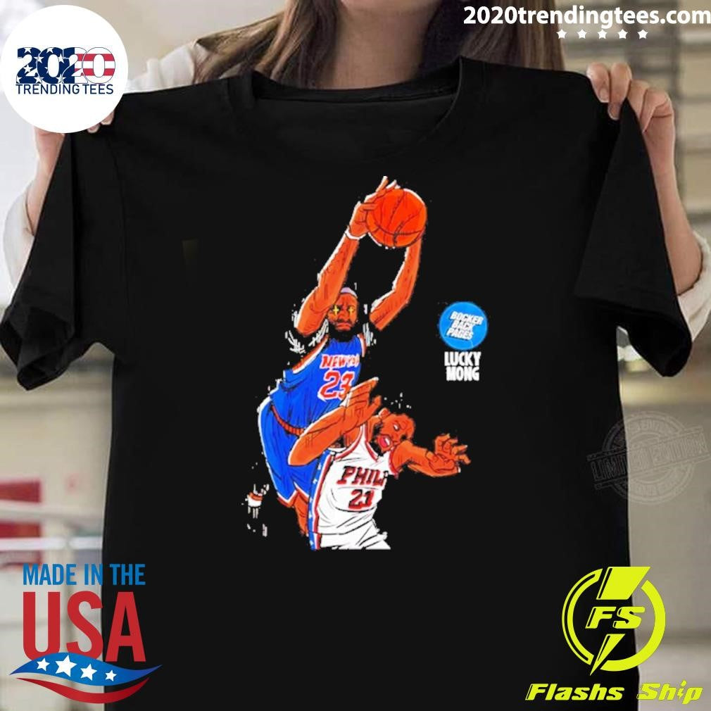 New York Jersey Dunking Over Philadelphia 76ers Player Shirt