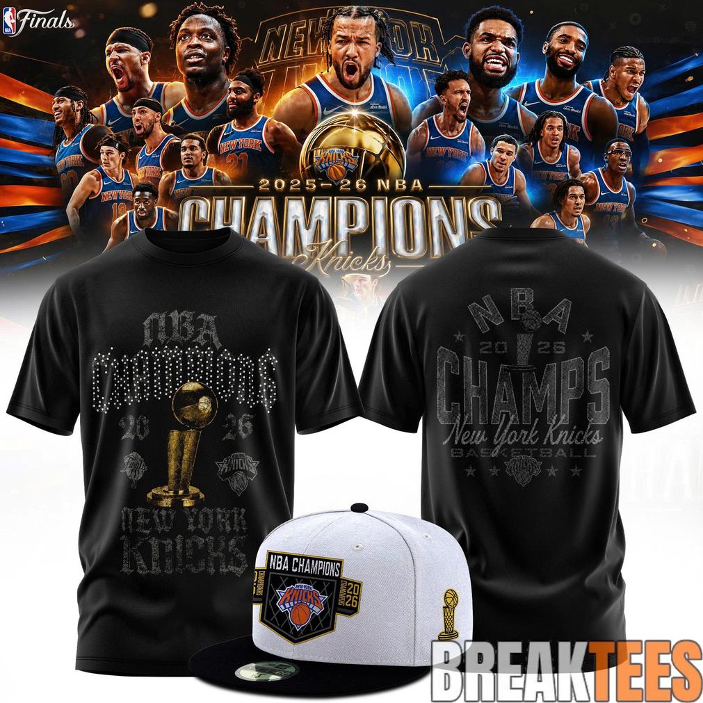 New York Knick 2026 NBA Champions Black Shirt