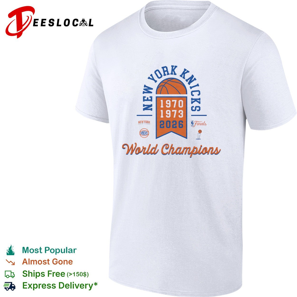 New York Knicks 1970 1973 2026 World Champions Finals Basketball Team Shirt