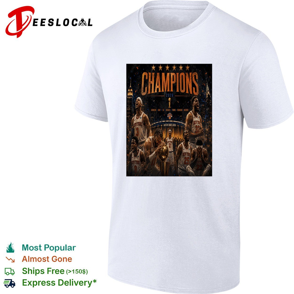 New York Knicks 2026 Champions Madison Square Garden shirt