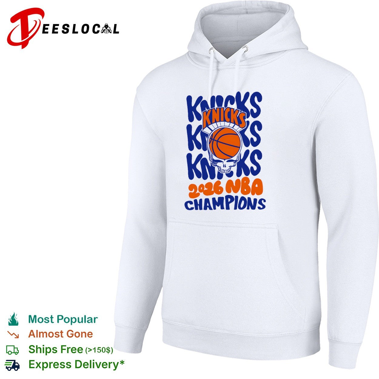 New York Knicks 2026 NBA Champions Grateful Dead Basketball Skull shirt
