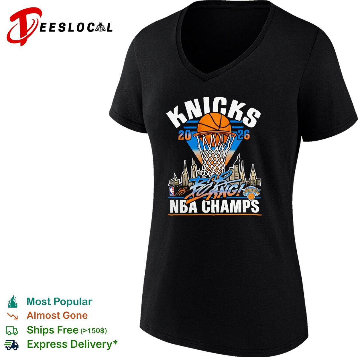 New York Knicks 2026 NBA Champs Bang New York City Basketball Players Shirt