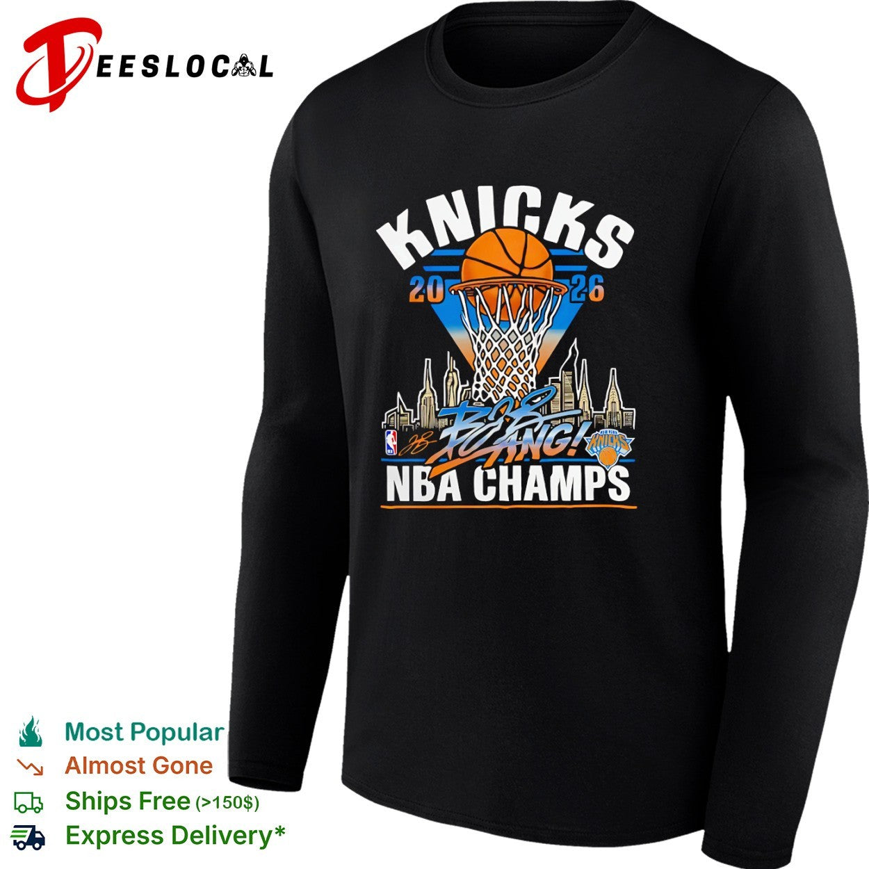 New York Knicks 2026 NBA Champs Bang New York City Basketball Players Shirt