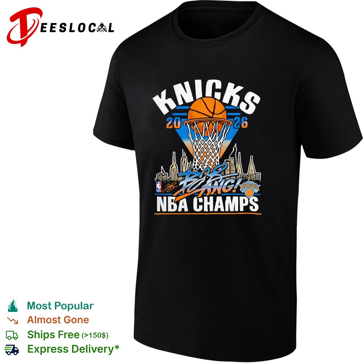 New York Knicks 2026 NBA Champs Bang New York City Basketball Players Shirt