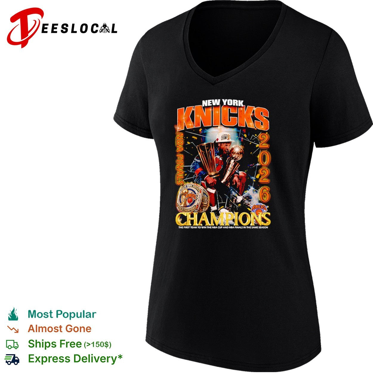 New York Knicks 2026 NBA Finals Champions First Team Win Cup shirt