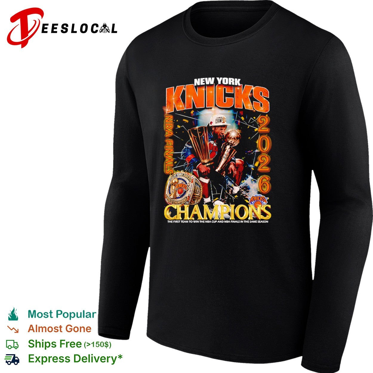 New York Knicks 2026 NBA Finals Champions First Team Win Cup shirt