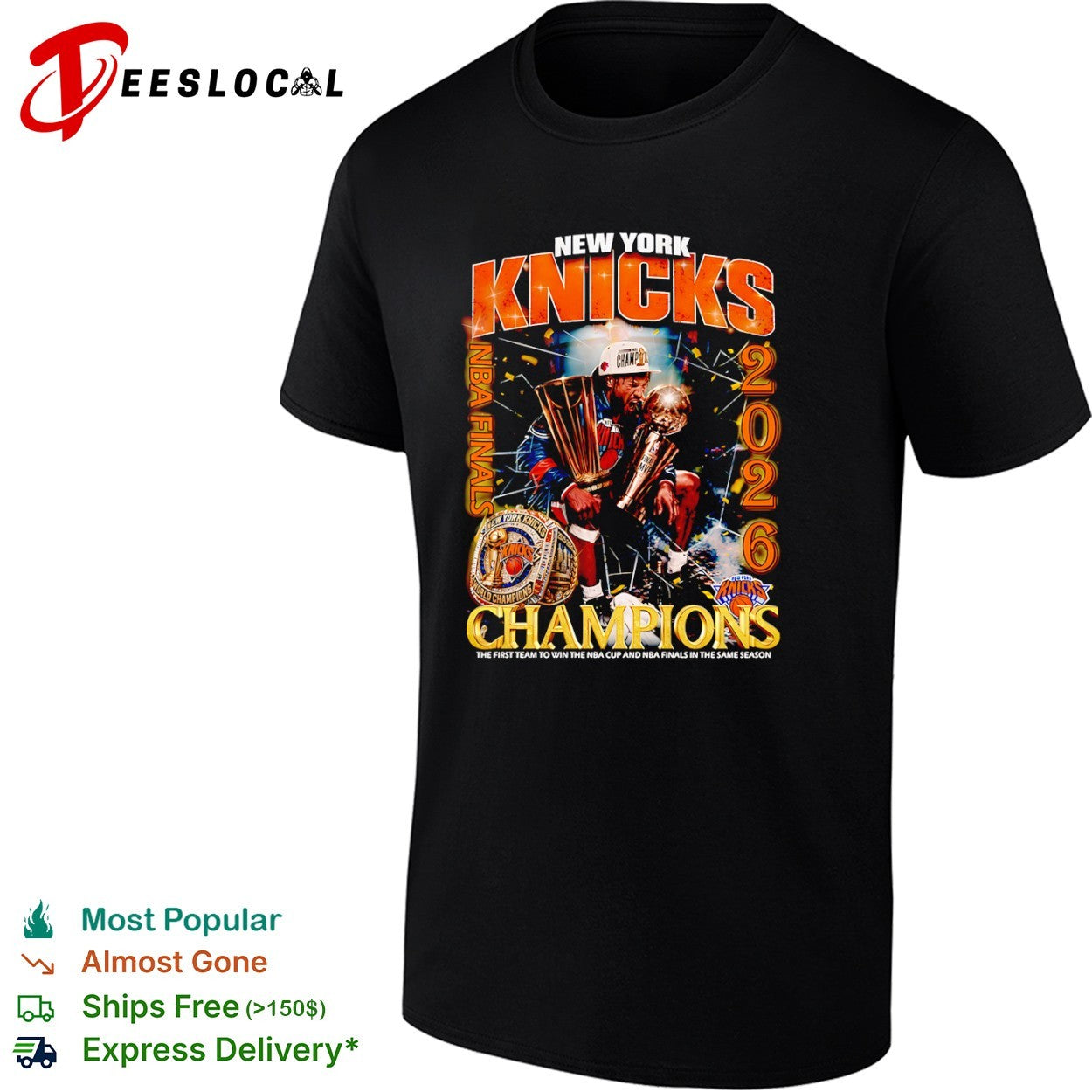 New York Knicks 2026 NBA Finals Champions First Team Win Cup shirt