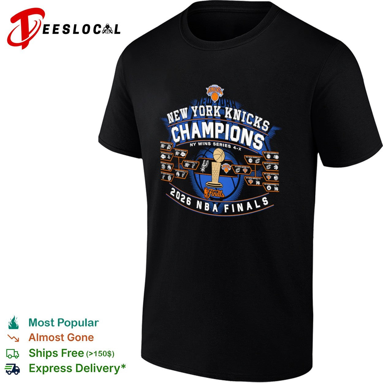 New York Knicks 2026 NBA Finals Champions Trophy shirt