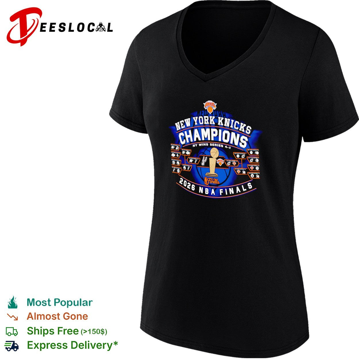 New York Knicks 2026 NBA Finals Champions playoff bracket NY wins series 4-X shirt