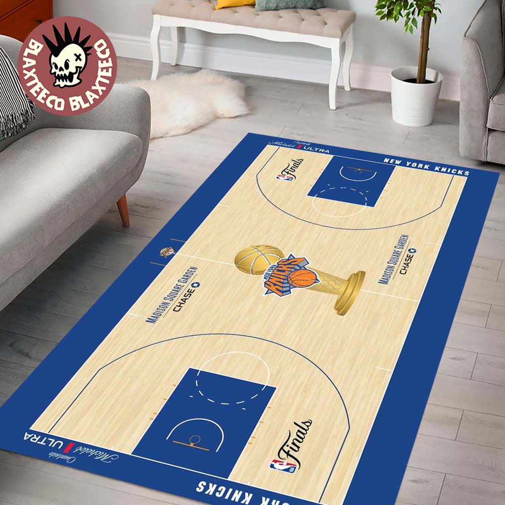 New York Knicks 2026 NBA Finals NBA Final Court Featuring Larry O’Brien Trophy Home Decor Rug Carpet