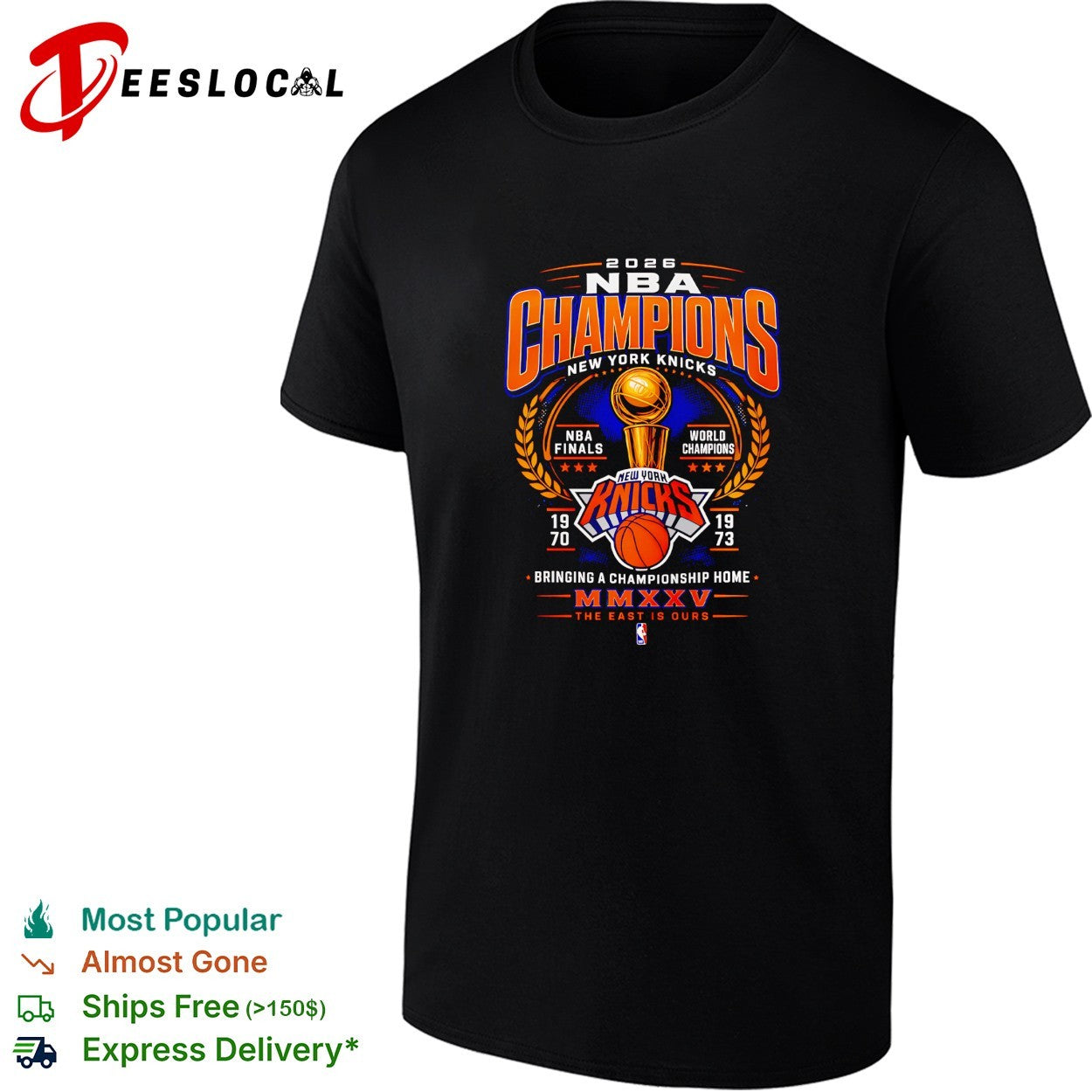 New York Knicks 2026 NBA champions 1970 1973 bringing a championship home the east is ours shirt
