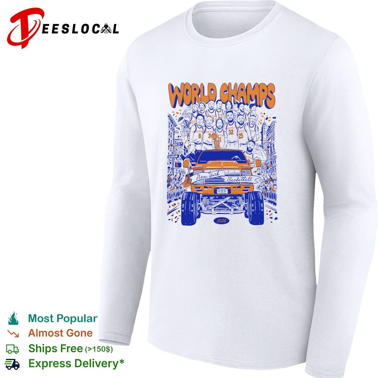 New York Knicks 2026 World Champs Basketball shirt