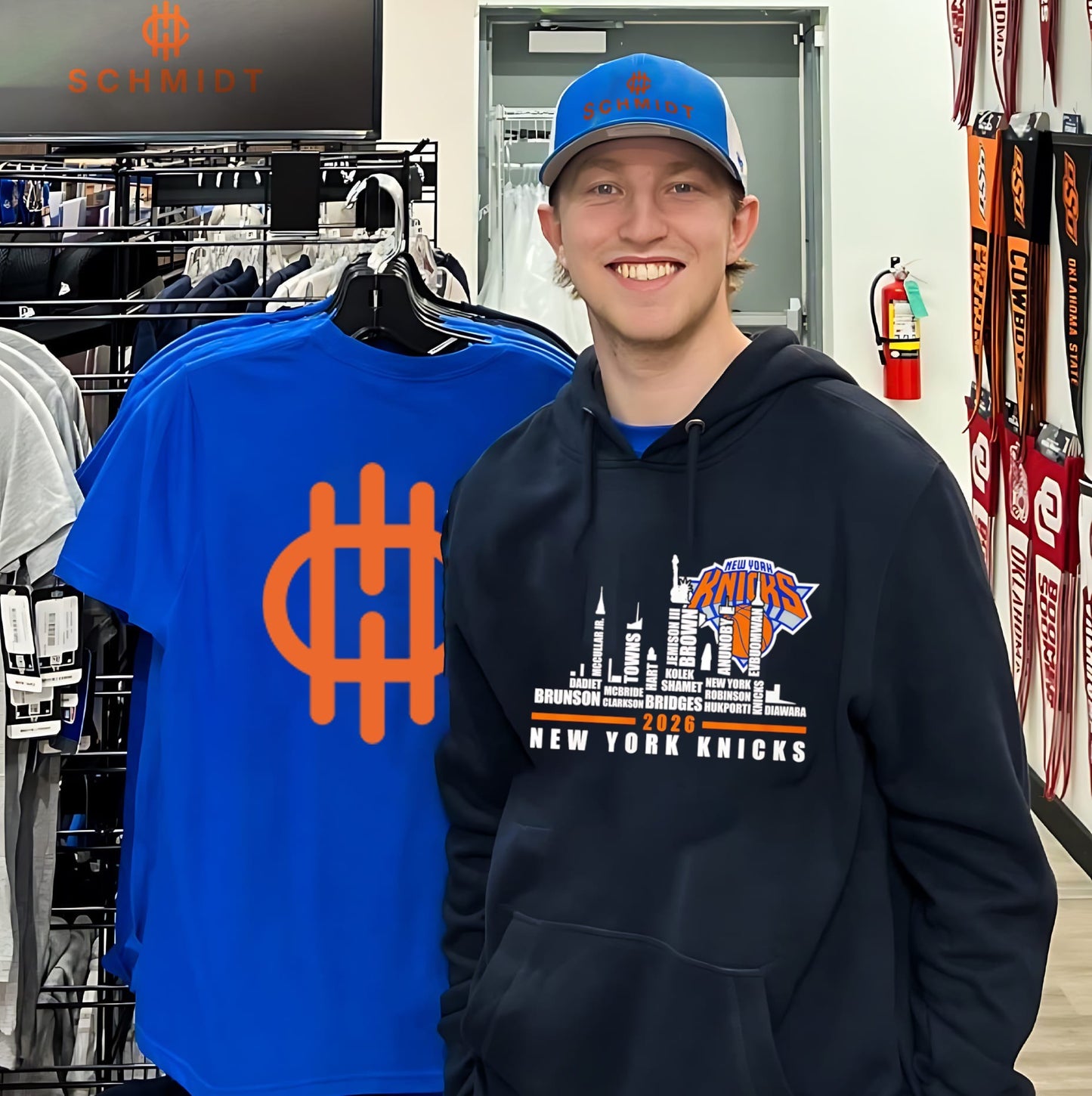 New York Knicks 2026 player name roster skyline shirt