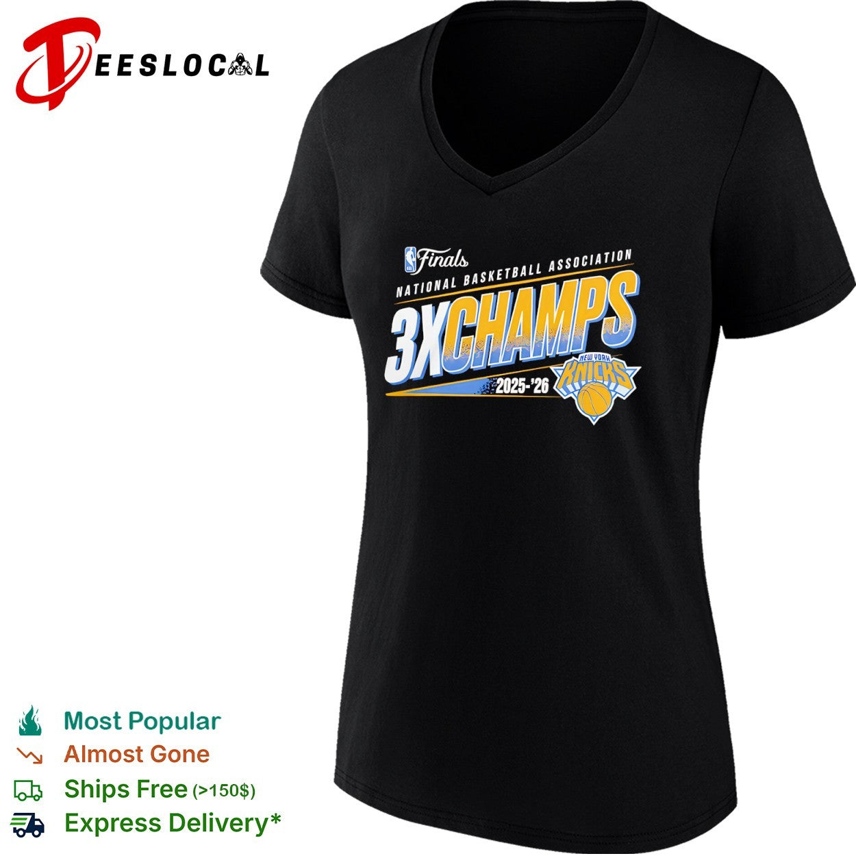 New York Knicks 3x Champs 2025 26 Finals National Basketball Association shirt