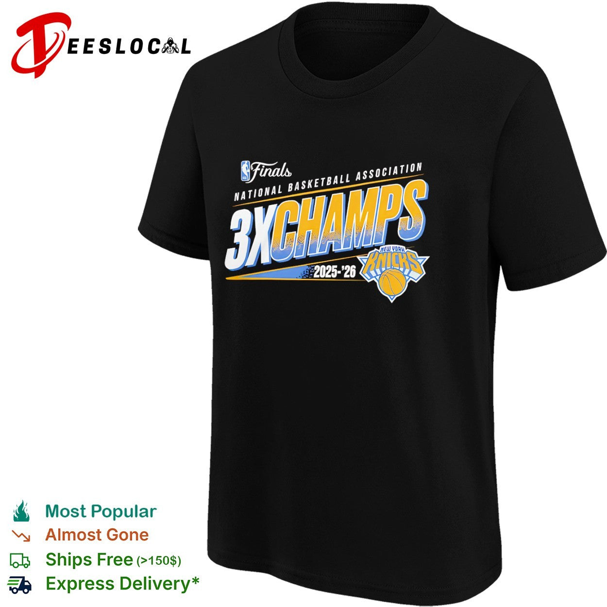 New York Knicks 3x Champs 2025 26 Finals National Basketball Association shirt