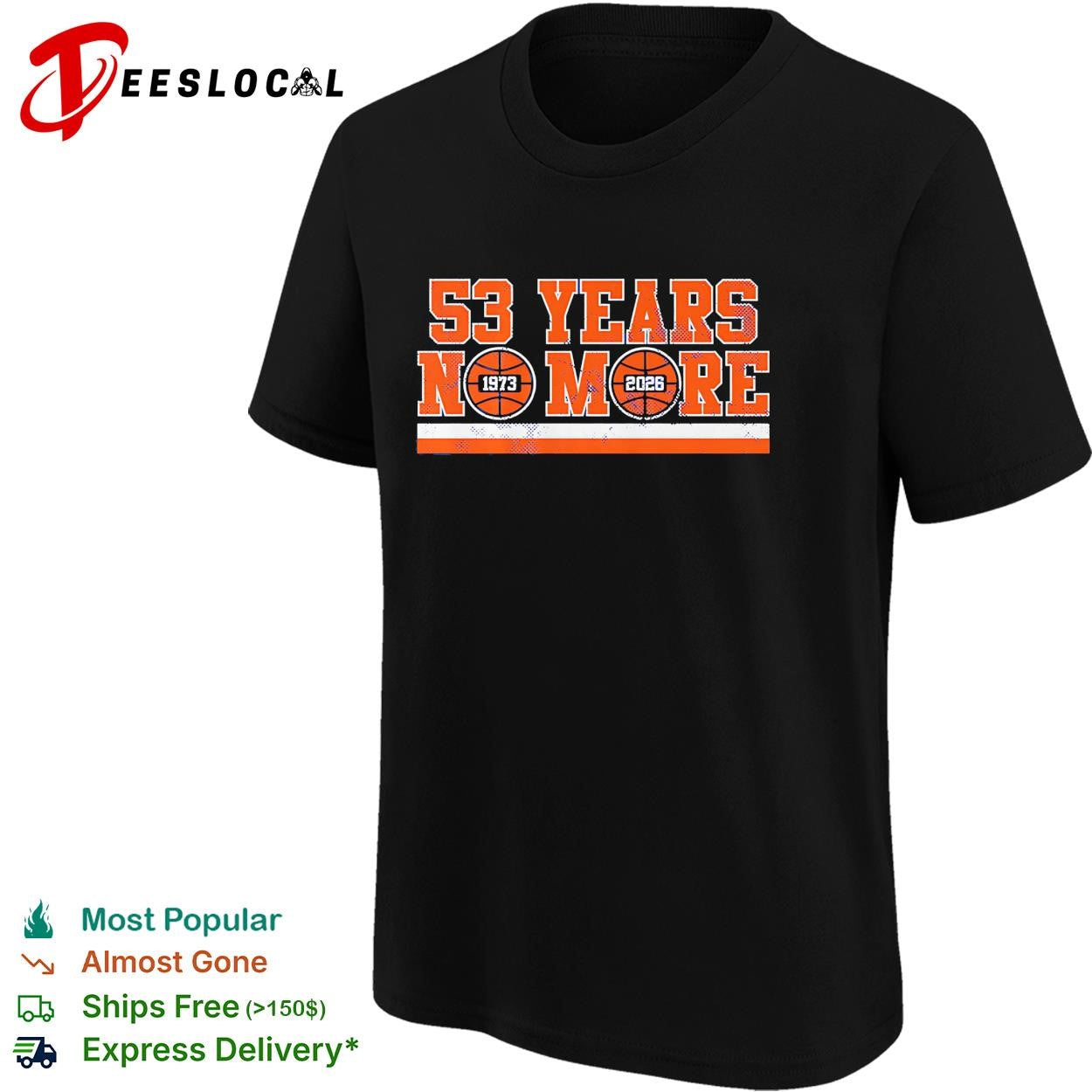 New York Knicks 53 years no more 1973 2026 basketball anniversary graphic shirt