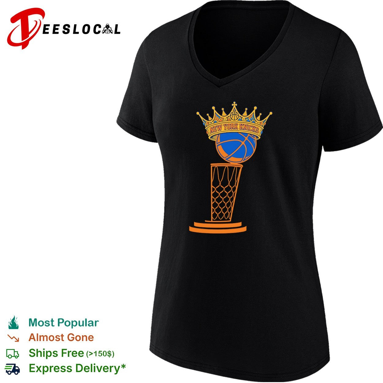 New York Knicks Basketball Crown Championship Trophy Celebration Team Logo shirt