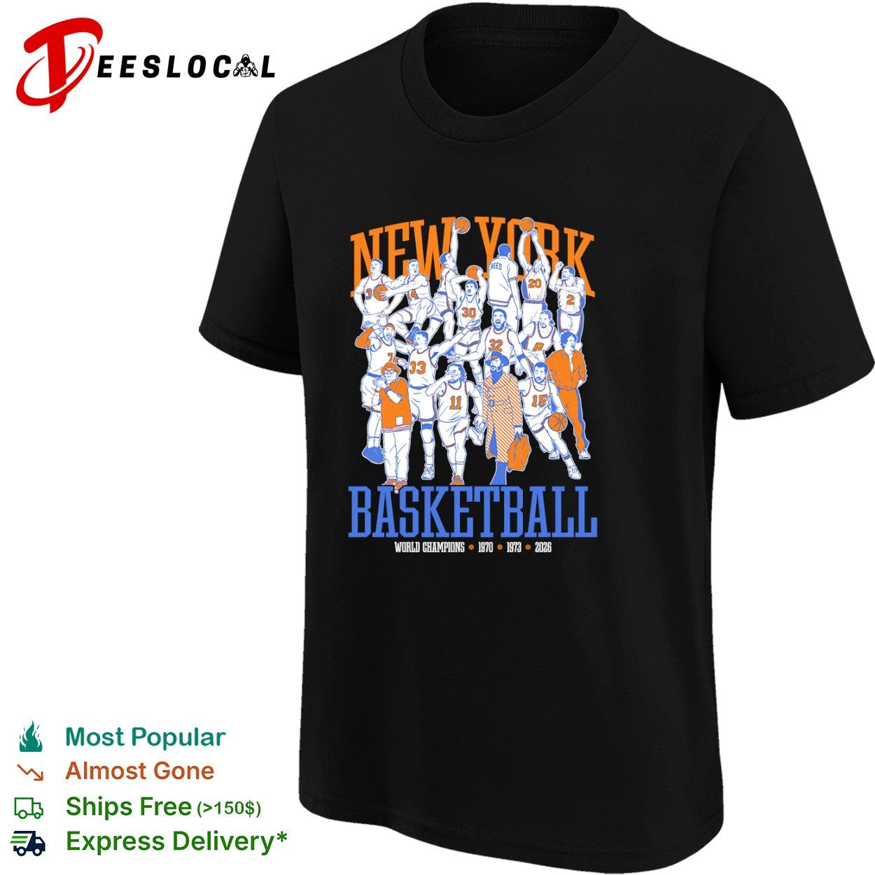 New York Knicks Basketball World Champions 1970 1973 shirt
