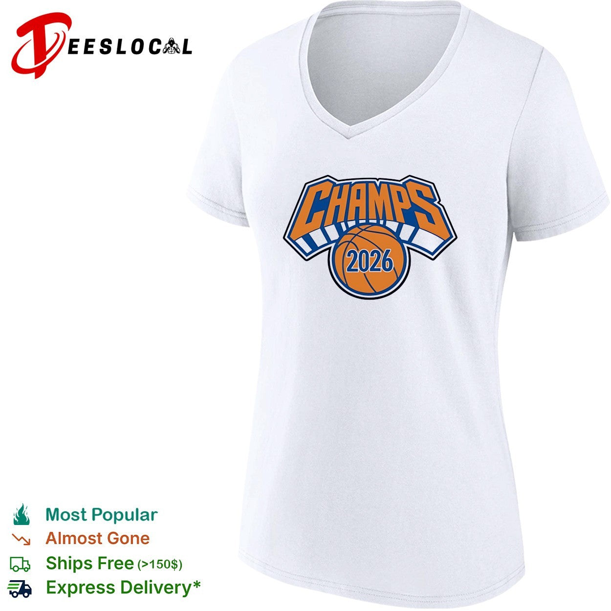 New York Knicks Champs 2026 basketball bold arch logo art shirt
