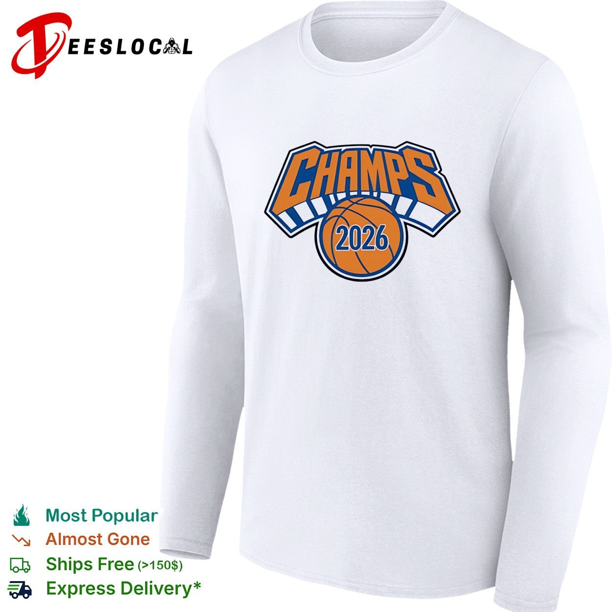 New York Knicks Champs 2026 basketball bold arch logo art shirt