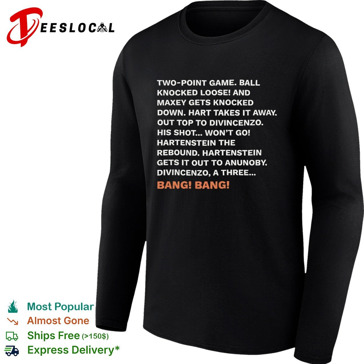 New York Knicks Donte DiVincenzo Bang Bang Play by Play Commentary Call Basketball shirt