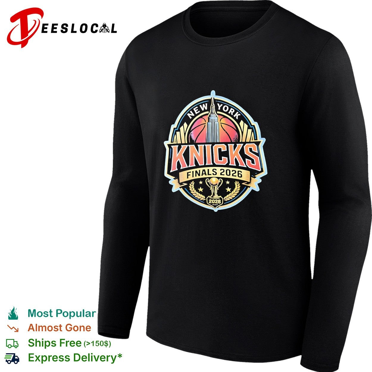 New York Knicks Finals 2026 2028 Trophy basketball empire state building art shirt