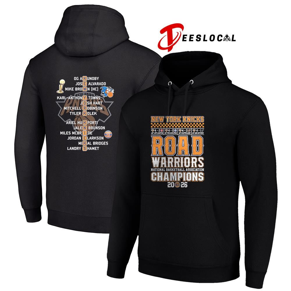 New York Knicks Finals NBA road warriors champions name roster graphic shirt