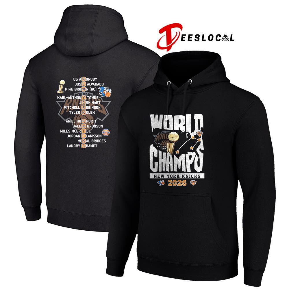 New York Knicks Finals NBA world champs Victory tour map graphic shirt