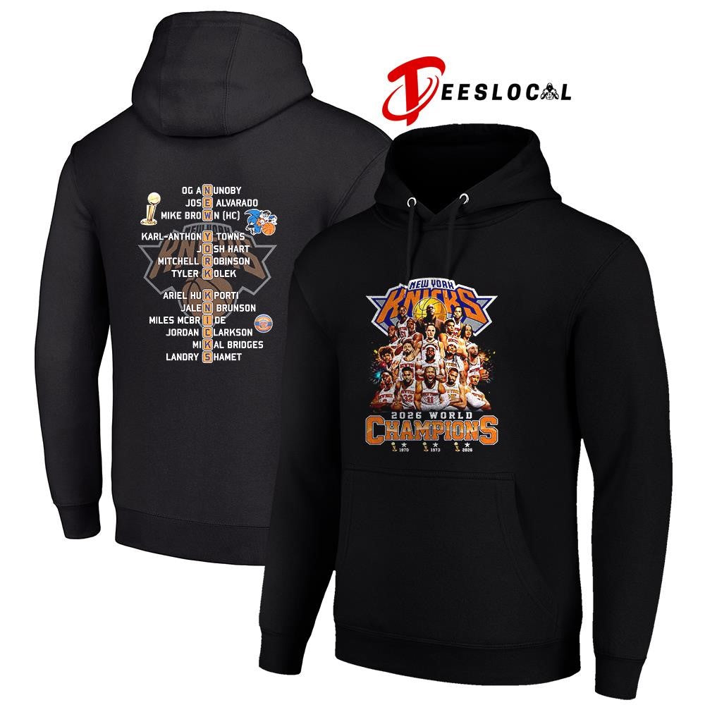 New York Knicks Finals champions team graphic name roster shirt