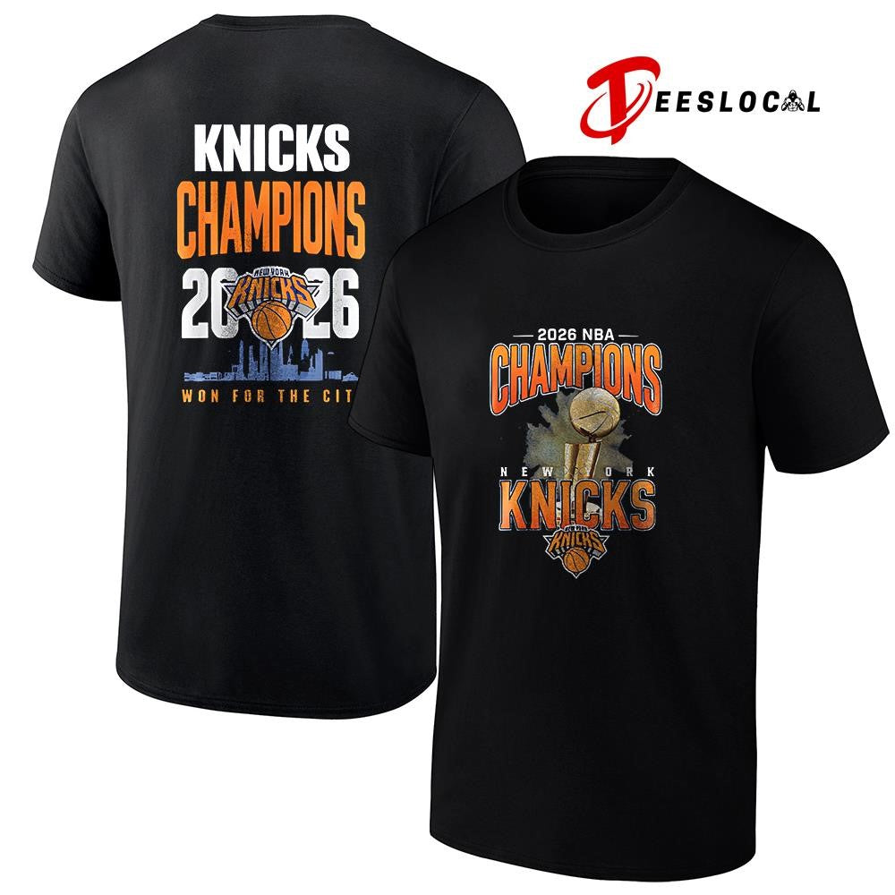 New York Knicks Finals champions won for the city trophy city skyline shirt
