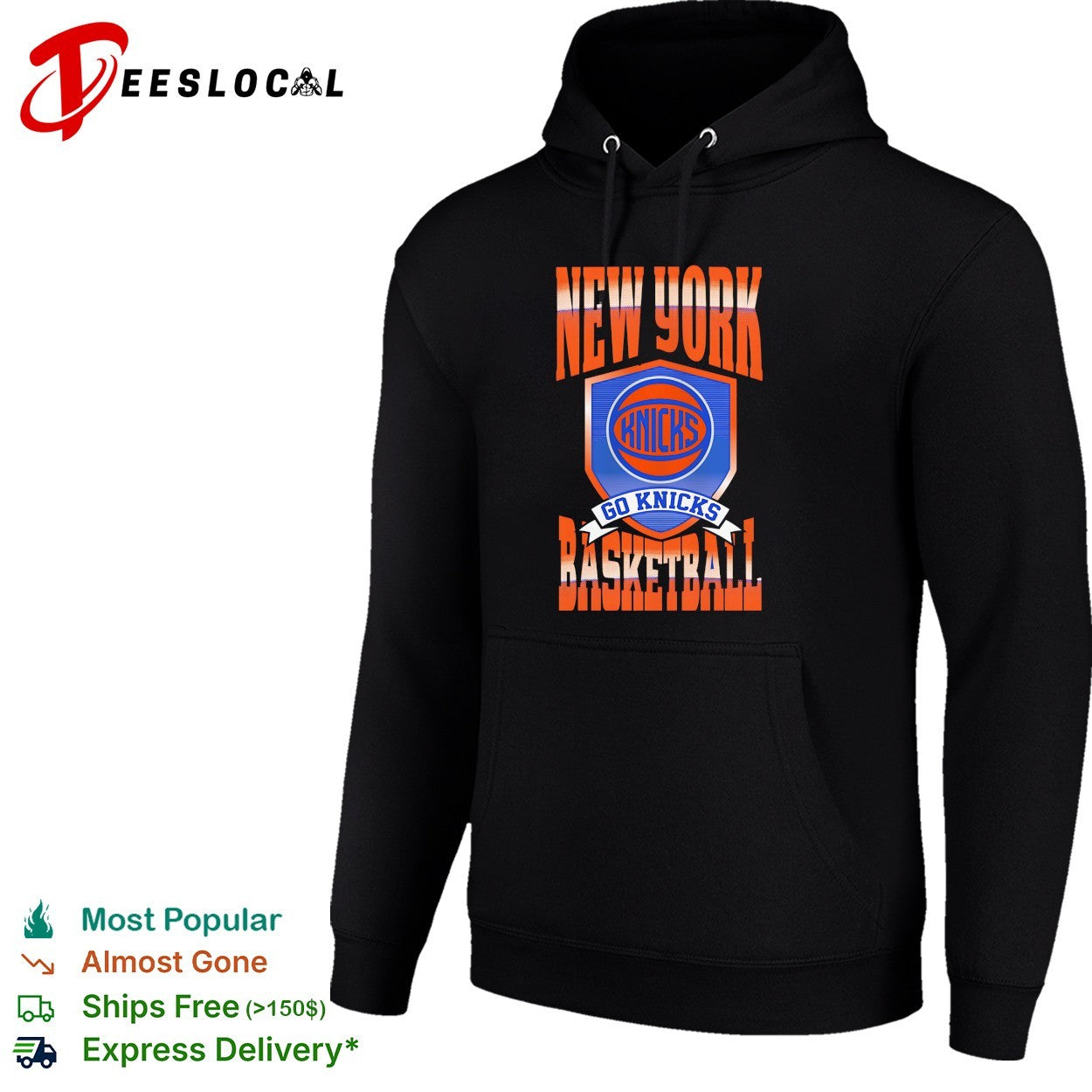 New York Knicks Go Knicks basketball shield badge bold art shirt