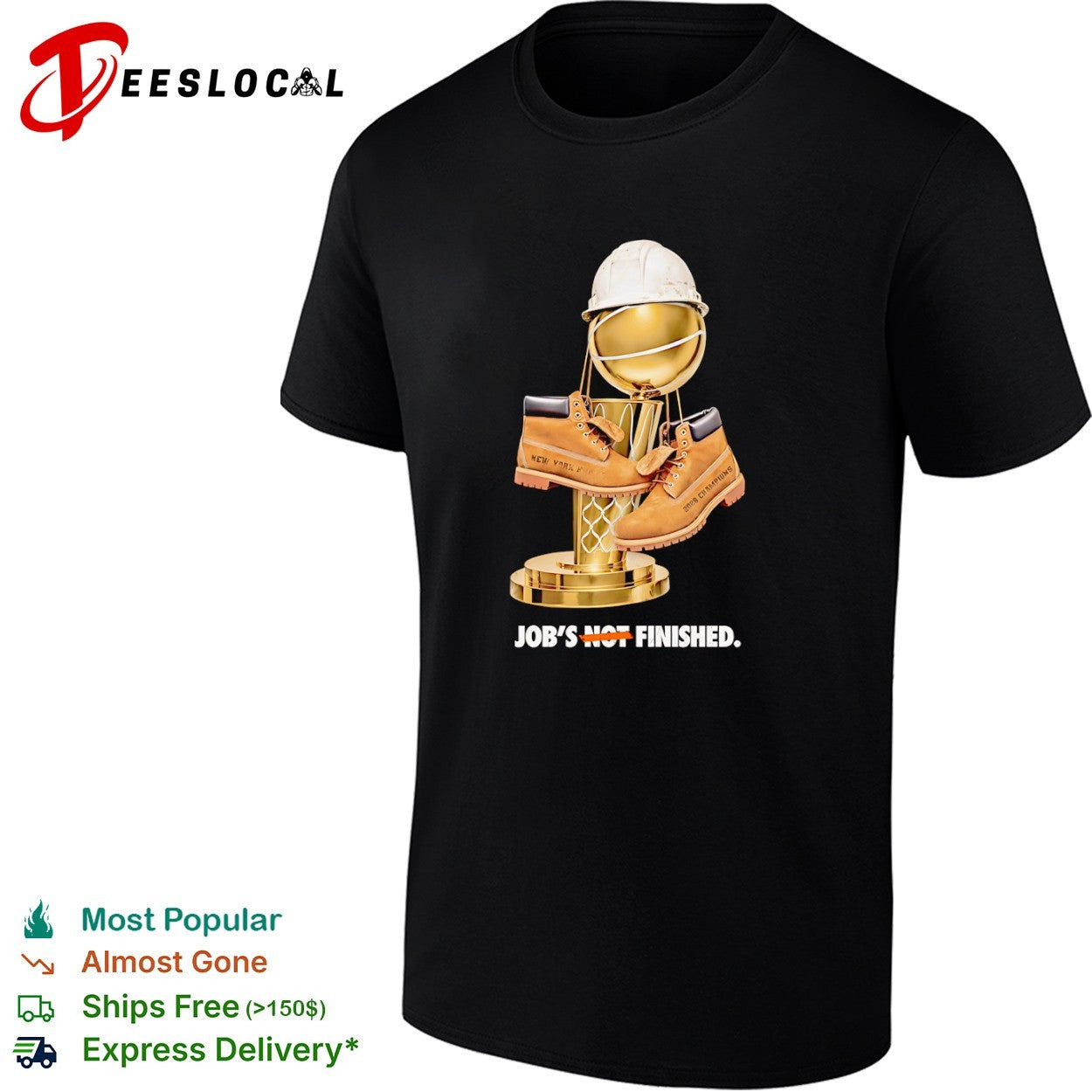 New York Knicks Job is not finished 2026 Champions Timberland boots trophy shirt