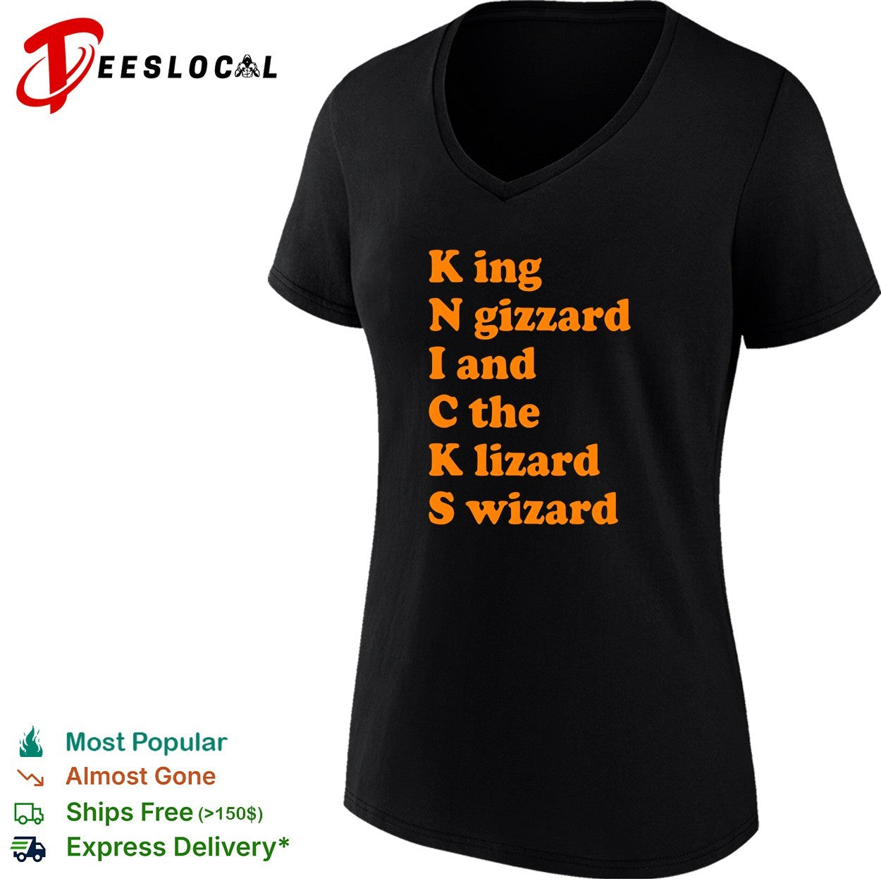 New York Knicks King N gizzard I and C the lizard wizard band parody acrostic shirt