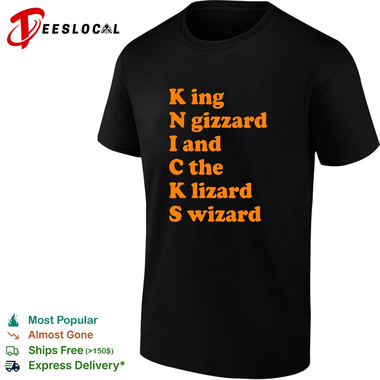 New York Knicks King N gizzard I and C the lizard wizard band parody acrostic shirt
