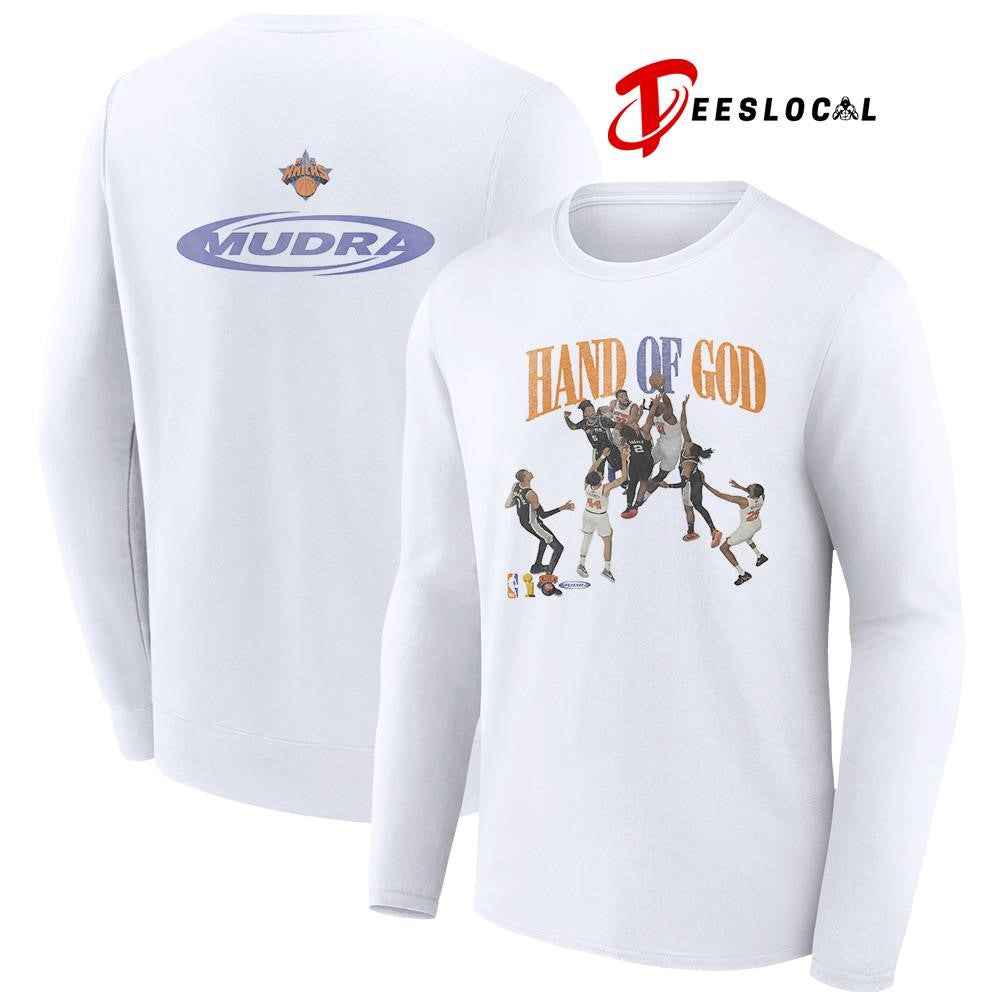 New York Knicks Mudra hand of God graphic shirt