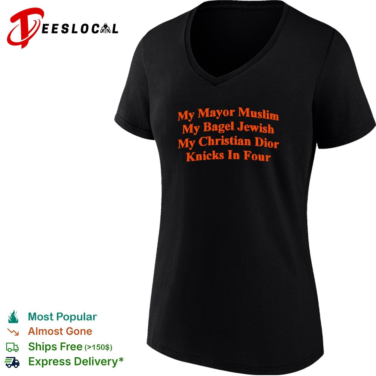 New York Knicks My Mayor Muslim My Bagel Jewish My Christian Dior and NY Team In Four shirt