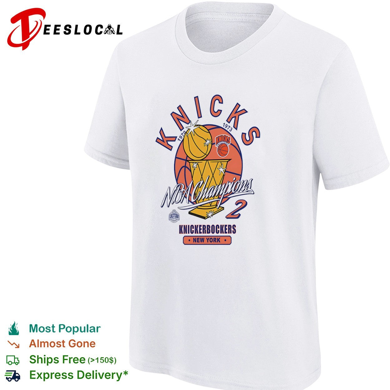 New York Knicks NBA Champions 1970 1973 Knickerbockers Eastern Conference 2 shirt
