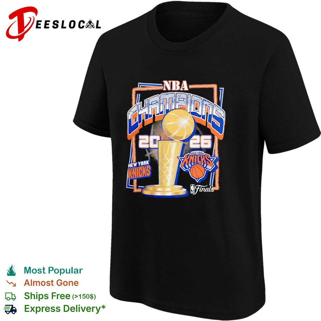 New York Knicks NBA Champions 2026 Finals Trophy Basketball Team shirt