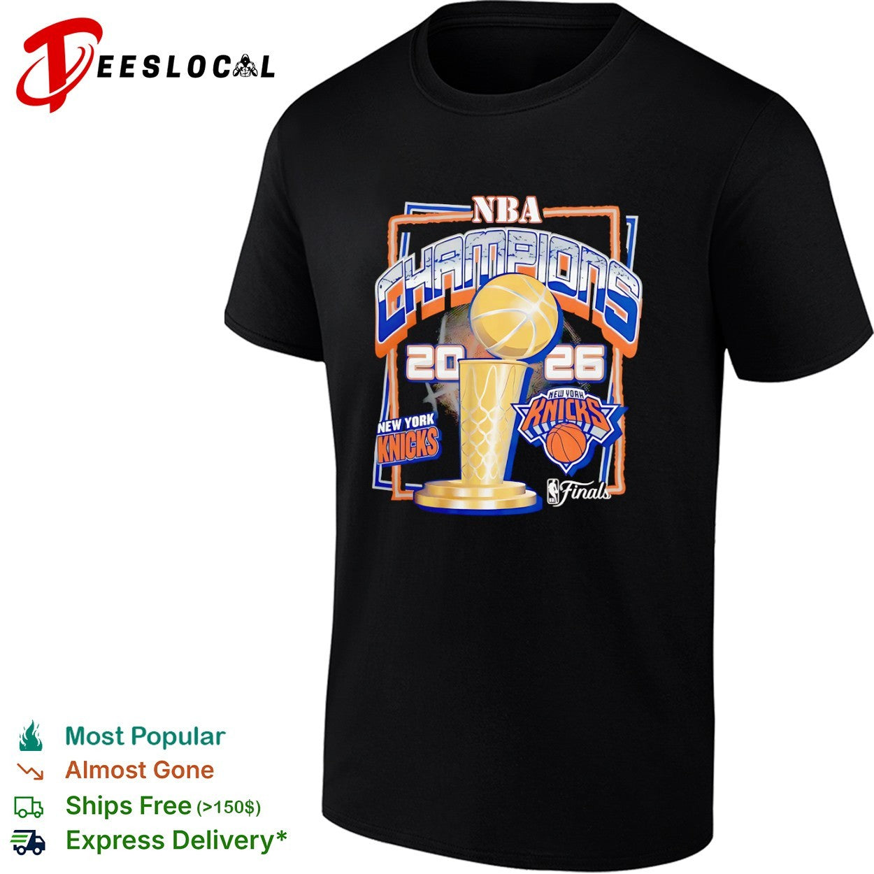 New York Knicks NBA Champions 2026 Finals Trophy Basketball Team shirt
