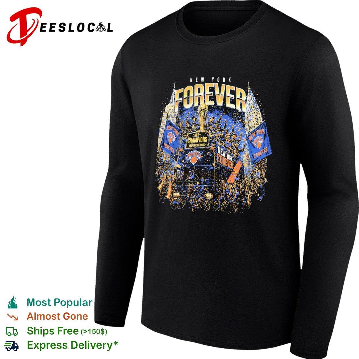 New York Knicks NBA Champions New York Forever trophy parade basketball team shirt