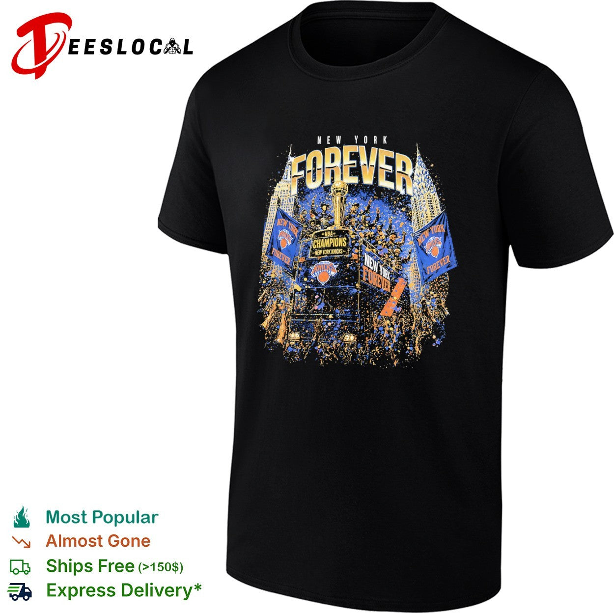 New York Knicks NBA Champions New York Forever trophy parade basketball team shirt