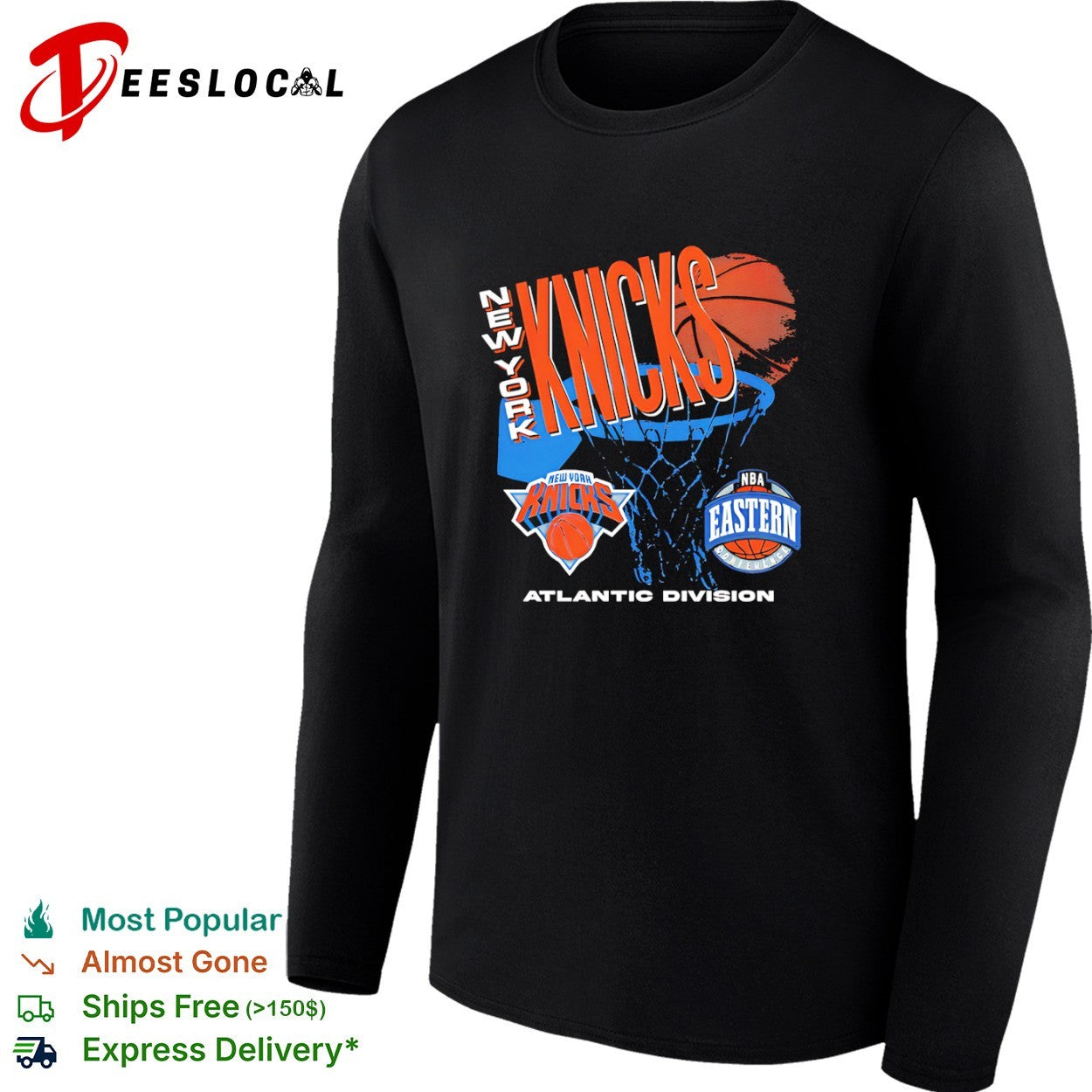 New York Knicks NBA Eastern Conference Atlantic Division basketball logo shirt
