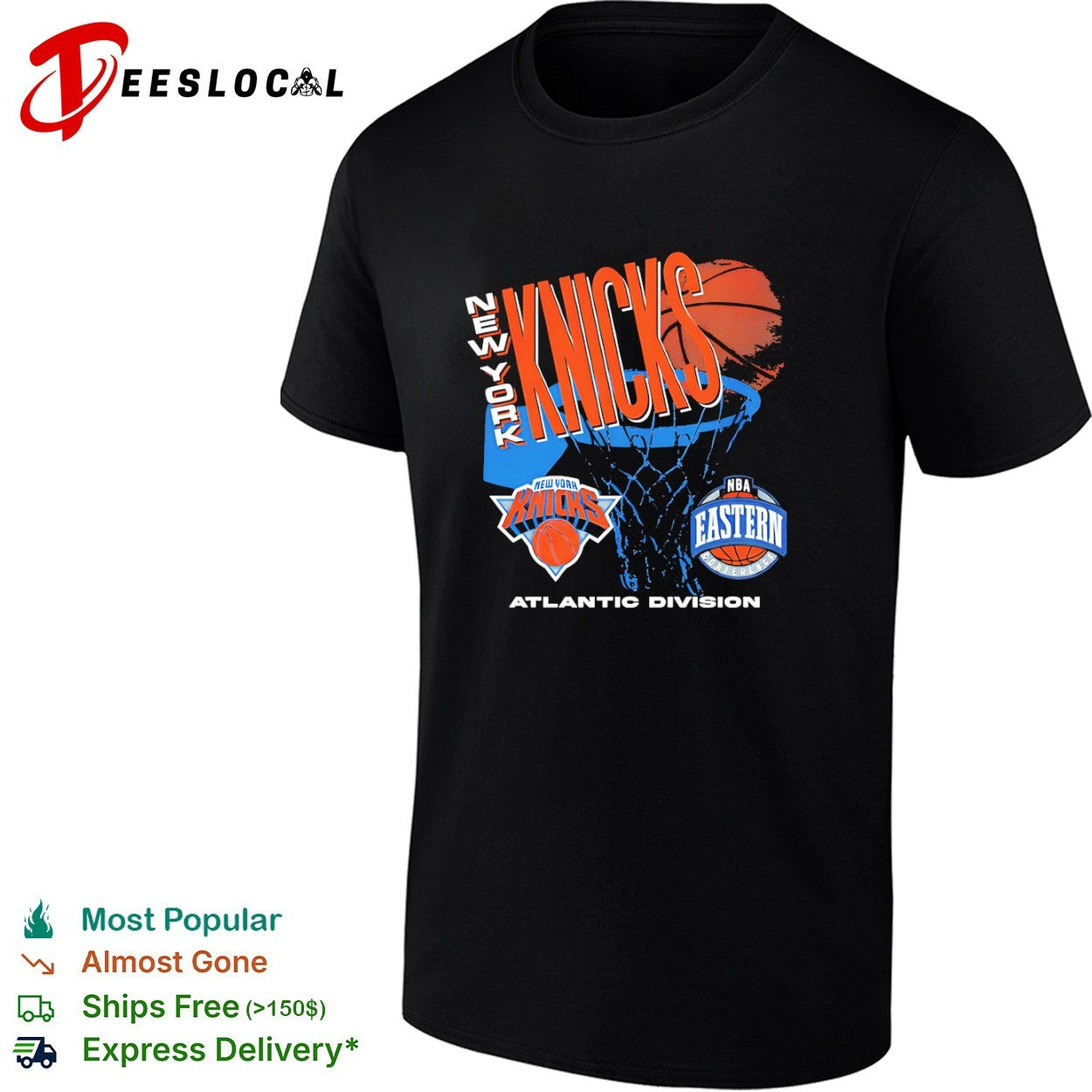 New York Knicks NBA Eastern Conference Atlantic Division basketball logo shirt