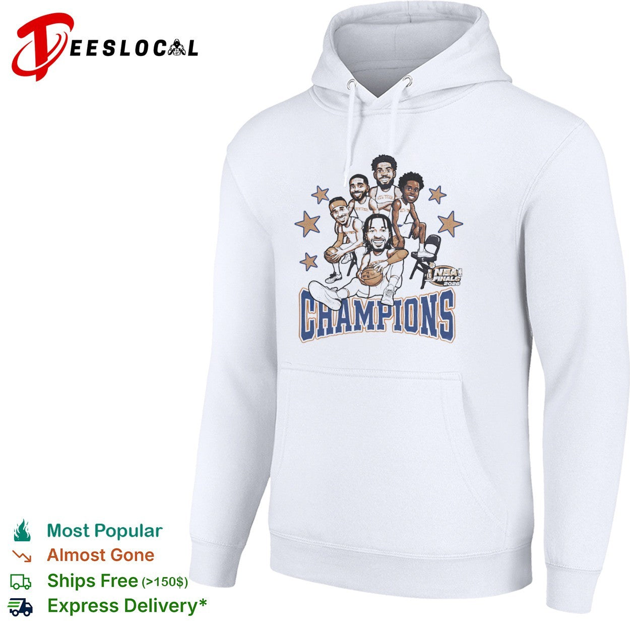 New York Knicks NBA Finals 2026 Champions caricature shirt